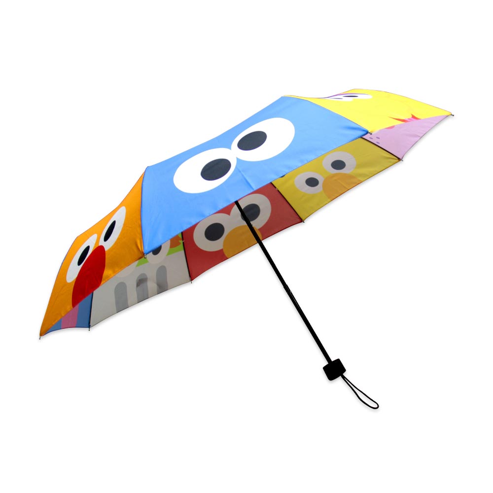 芝麻街角色拼貼摺合雨傘